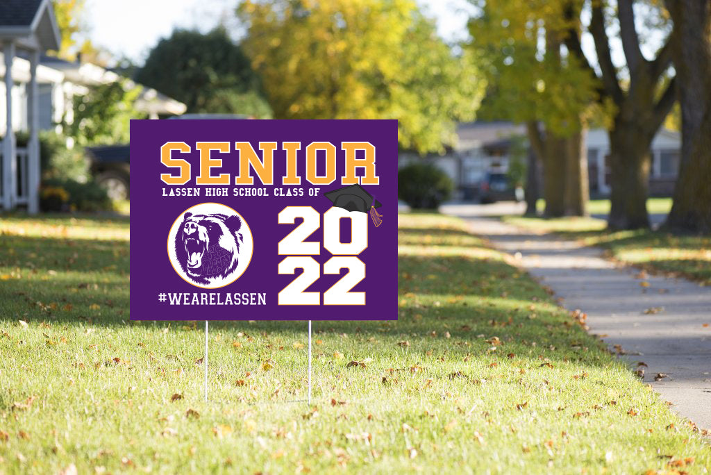 LASSEN HIGH SENIOR CLASS OF 2022 Yard Sign CrossFreedom
