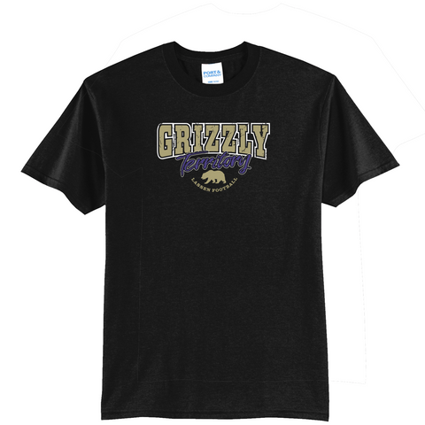 **SALE** LASSEN FOOTBALL - GRIZZLY TERRITORY  - Port & Co™ Core Blend Tee. PC55
