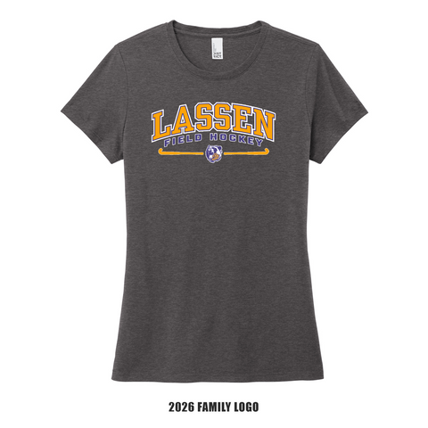LASSEN FIELD HOCKEY **FUNDRAISER** - District® Women’s Perfect Tri® Tee. DM130L - 2026 FAMILY LOGO