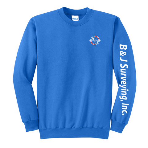B&J Surveying, Inc. - **NEW** CREW NECK SWEATSHIRT