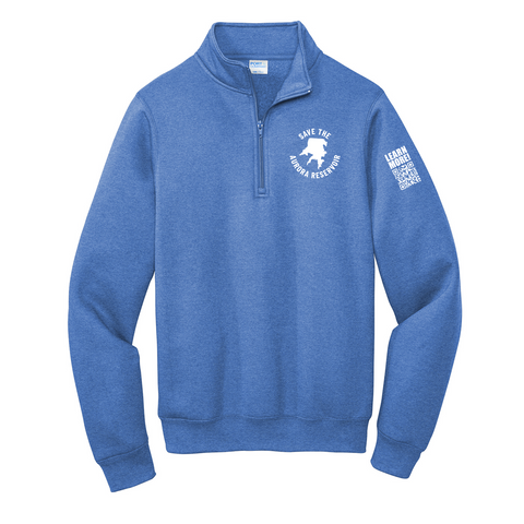 SAVE THE AURORA RESERVOIR - 1/4-Zip Pullover Sweatshirt