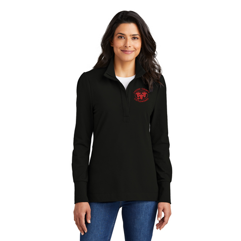 LASSEN COUNTY CATTLEWOMEN - Port Authority® Ladies Fairway Stretch 1/4-Zip
