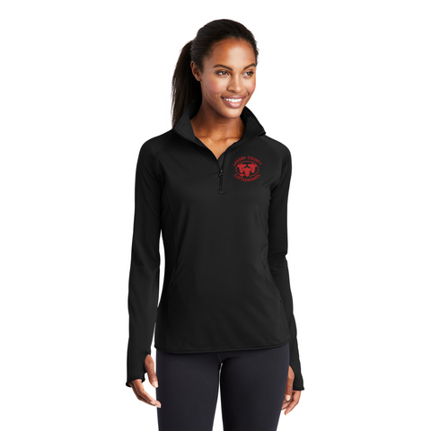 LASSEN COUNTY CATTLEWOMEN - Sport-Tek® Ladies Sport-Wick® Stretch 1/4-Zip Pullover