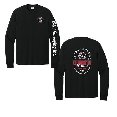 B&J Surveying, Inc. - 40TH ANNIVERSARY - LONG SLEEVE T-SHIRT