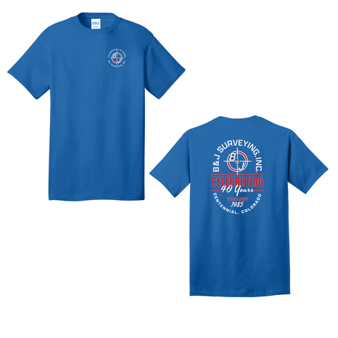 B&J Surveying, Inc. - 40TH ANNIVERSARY - T-SHIRT