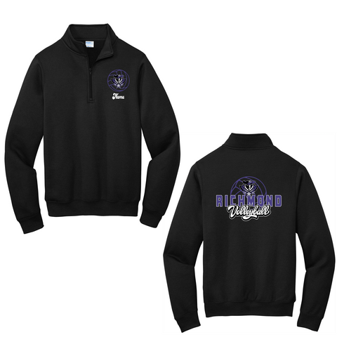 Richmond Rebels Volleyball - Port & Co™ Core Fleece 1/4-Zip Pullover Sweatshirt PC78Q
