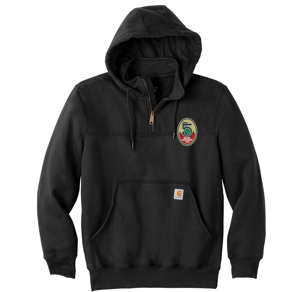 California Interagency Incident Management Team 5 CT100617 Carhartt Rain Defender Paxton Heavyweight Hooded Zip Mock Sweatshirt