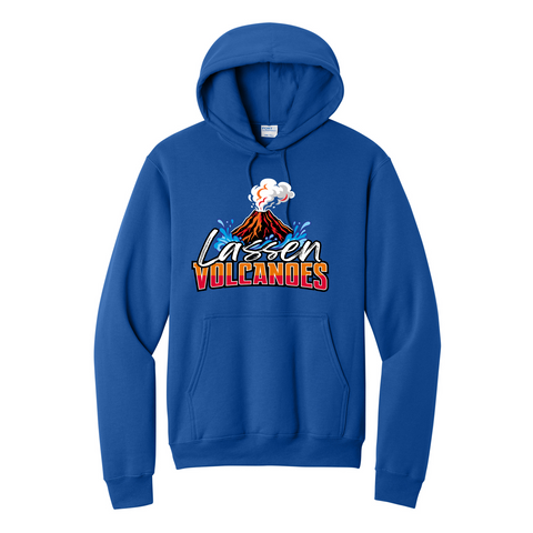 LASSEN VOLCANOES SWIM TEAM - PC78H  Port & Co™ Core Fleece Pullover Hooded Sweatshirt - NEW SPLASH LOGO