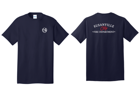SUSANVILLE CITY FIRE DEPARTMENT - Port & Co™ Core Cotton Tee. PC54 - NAVY