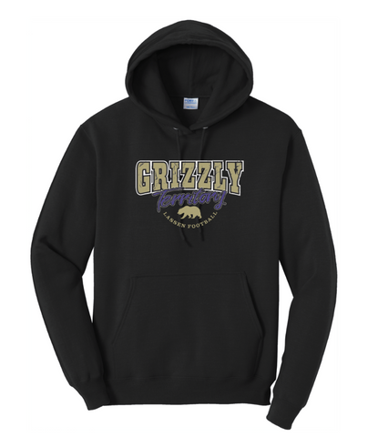 **SALE** LASSEN FOOTBALL - GRIZZLY TERRITORY  - Port & Co™ Core Fleece Pullover Hooded Sweatshirt. PC78H