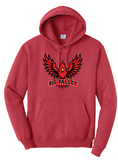 BIG VALLEY CARDINALS - PC78H  Port & Co™ Core Fleece Pullover Hooded Sweatshirt - FLYING CARDINAL DESIGN