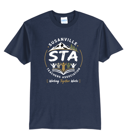 SUSANVILLE TEACHERS ASSOCIATION -PC55  Port & Co® Core Blend T-SHIRT - NAVY BLUE