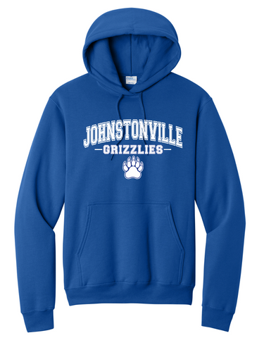 JOHNSTONVILLE GRIZZLIES - PC78H  Port & Co® Core Fleece Pullover Hooded Sweatshirt CLASSIC DESIGN