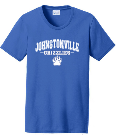 JOHNSTONVILLE GRIZZLIES - LPC55 Port & Co® Women's Core Blend Tee CLASSIC DESIGN