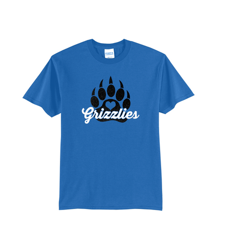 JOHNSTONVILLE GRIZZLIES - PC55 Port & Co® Core Blend Tee - GLITTER DESIGN