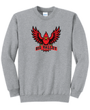 BIG VALLEY CARDINALS - PC78  Port & Co™ Core Fleece Crewneck Sweatshirt - FLYING CARDINAL DESIGN