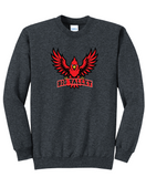 BIG VALLEY CARDINALS - PC78  Port & Co™ Core Fleece Crewneck Sweatshirt - FLYING CARDINAL DESIGN