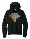 RIVER RATS BASEBALL - PC78H  Port & Co® Core Fleece Pullover Hooded Sweatshirt - BLACK