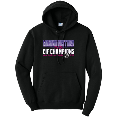 LASSEN WRESTLING - GIRLS CIF CHAMPIONS - Port & Co™ Core Fleece Pullover Hooded Sweatshirt. PC78H