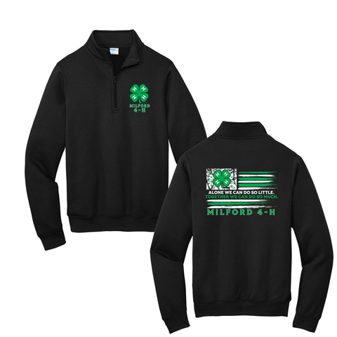 MILFORD 4-H  - 1/4 ZIP SWEATSHIRT
