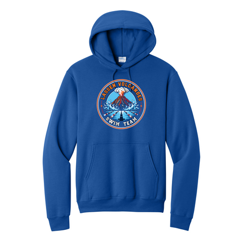 LASSEN VOLCANOES SWIM TEAM - PC78H  Port & Co™ Core Fleece Pullover Hooded Sweatshirt - NEW CIRCLE LOGO