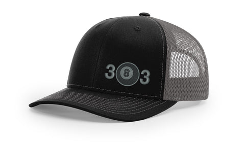Lassen National Forest 383 - RICHARDSON 115 "Low Profile" TRUCKER - BLACK/CHARCOAL