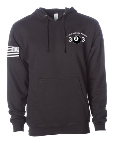 Lassen National Forest 383 - Midweight Hoodie - BLACK