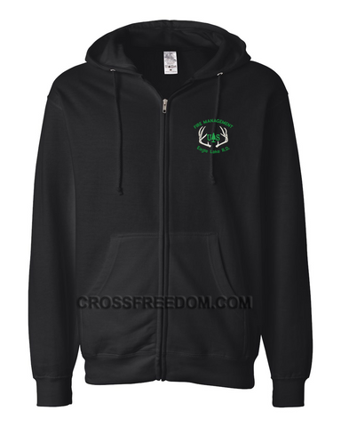 ELRD Fire Management - Midweight ZIP UP Hoodie - BLACK