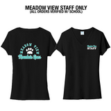 Meadow View School STAFF - Ladies V-Neck T-shirt