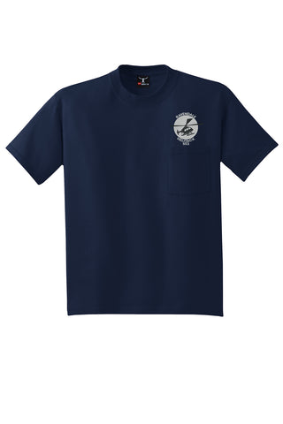 Ravendale Helitack - HANES BEEFY T Cotton T-Shirt *WITH POCKET* - NAVY