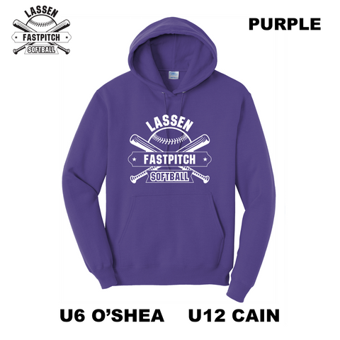 LASSEN YOUTH FASTPITCH SOFTBALL - U6 O'SHEA - HOODIE