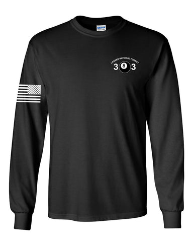Lassen National Forest 383 - Gildan Ultra Cotton *LONG SLEEVE* T-Shirt - BLACK